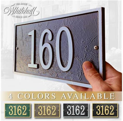 whitehall personalized cast metal address plaque custom house number sign|Amazon.com : Whitehall Personalized Cast Metal Address .